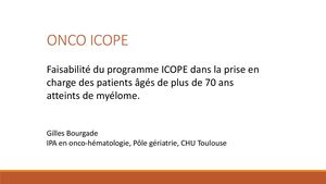 RR Oncogé 26 : Onco Icope - Gilles Bourgade