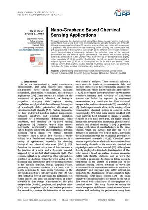 Nano-Graphene Based Chemical Sensing Applications