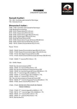 Horaires
