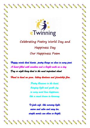 Celebrating Poetry World Day And Happiness Day