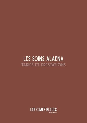 Spa Alaena - Fiche tarifaire