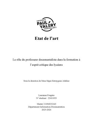 Etat De L’art