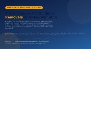 Wolverhampton Removals Guide