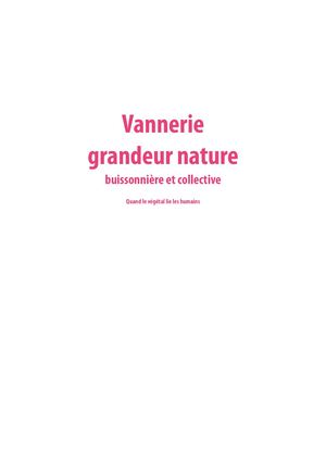 Vannerie Grandeur Nature - Extrait à feuilleter