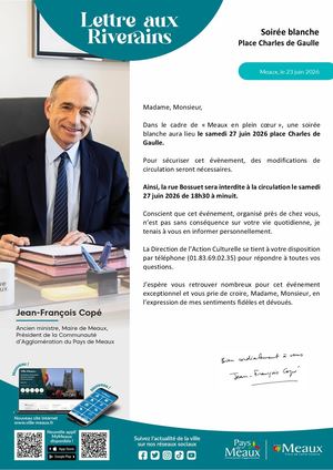 Lettre aux riverains : Soirée blanche