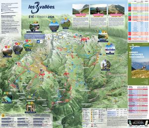 Plan piéton 3 Vallées - Été 2026
