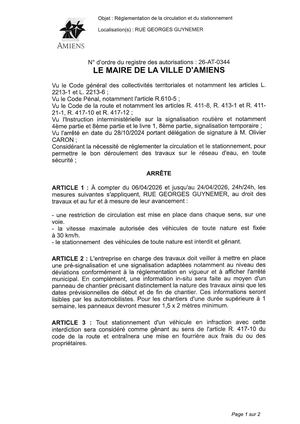 26 At 0344 Reg Circu Et Statio Rue Georges Guynemer Du 06 04 26 Au 24 04 26