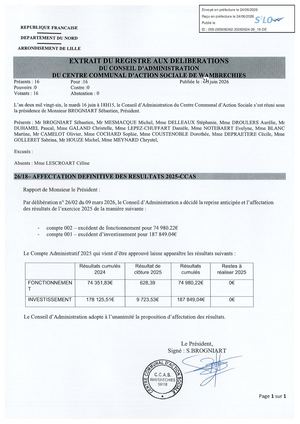 26 18 Affectation Définitive Des Résultats Tampon