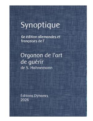 Synoptique Organon Hahnemann S.