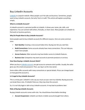 Buy Linked In Accounts