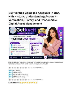 B Uy Verified Coinbase Accounts In Usa (Fully Aged)