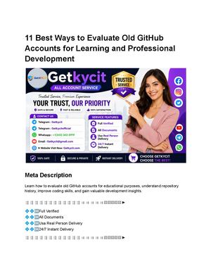 B Uy Verified Git Hub Accounts In Usa (Fully Aged)
