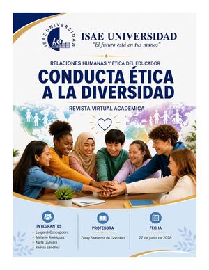 Revista Conducta Ética a La Diversidad