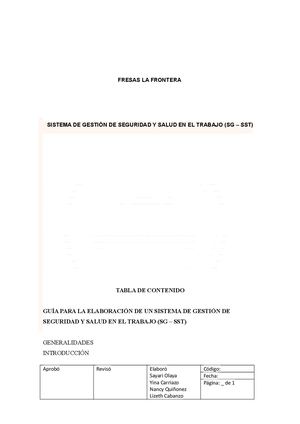Guia Documental Sg Sst