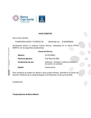 Certificacion Bancaria