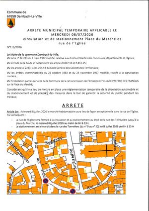 Arrêté 116 2026