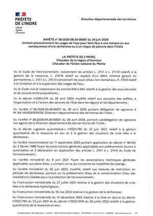 1 Arrêté Secheresse Raa du 24 06 2026