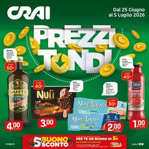 Volantino Crai Tirreno dal 25 giugno al 5 luglio