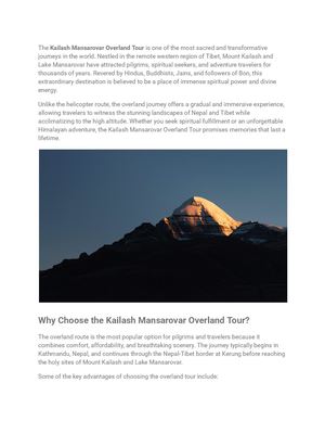 Kailash Mansarovar Overland Tour The Ultimate Pilgrimage Journey To The Abode Of Lord Shiva