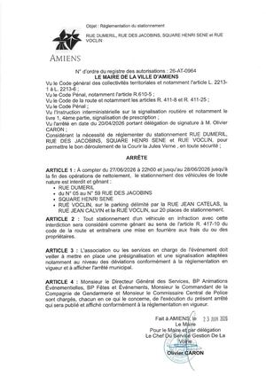 Arrêté Municipal Courir La Jules Verne Rue Duméril Voclin Et Jacobins Le 27 06 2026 Au 28 06 2026