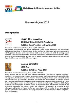Nouveautés juin 2026