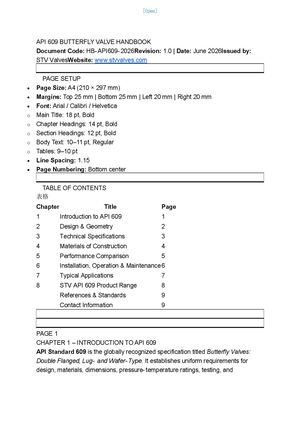 Api 609 Butterfly Valve Handbook