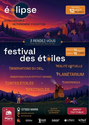 Affiche A3 Eclipse et Festival des Etoiles 2026