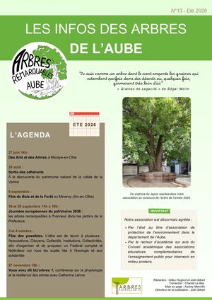 N°13 Les Infos Des Arbres De L'aube Eté 2026
