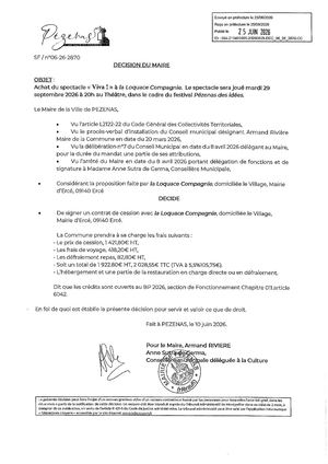 Décisions 25 06 26