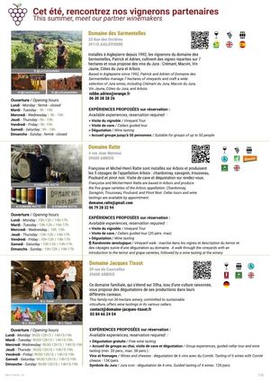 Les vignerons et évènenements du vignoble du Coeur du Jura