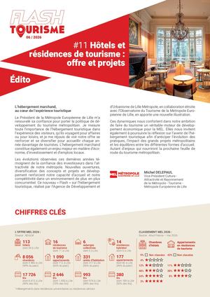 Flash Tourisme #11 l Hôtels et résidences de tourisme : Offres et projets