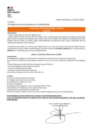 Vigilance Orange Orages