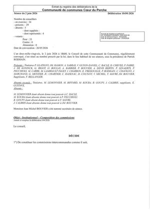Délib 104M 2026 - Institutionnel - Composition Des Commissions VISEE
