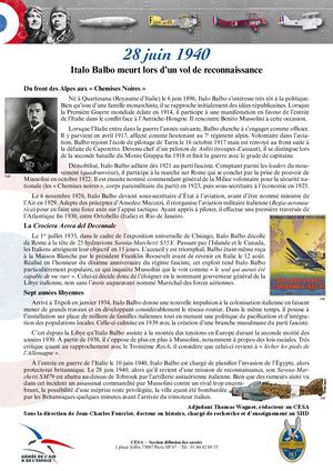 1940 06 28 Mort Italo Balbo