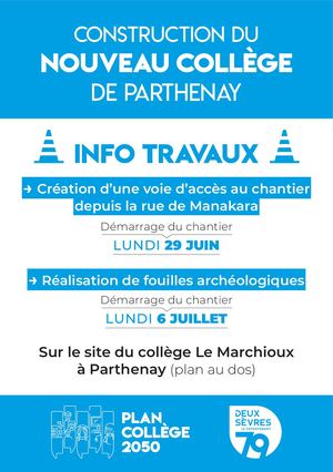 2026 Flyer Info travaux Parthenay