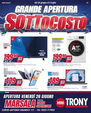 Mini Trony MARSALA - Grande apertura SOTTOCOSTO - Giugno 2026