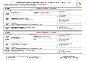 Programme Juillet 2026