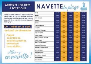 Horaires Navette De Plage 2026