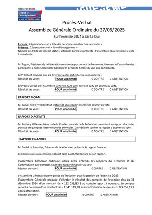 PV AG Ligue de l'Enseignement de la Meuse