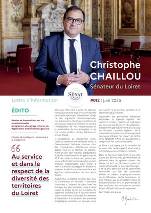 Lettre d'information de Christophe Chaillou #012