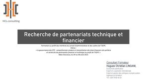 LINGANI Hugues Christian Technique De Recherche De Partenariats Technique Et Financier