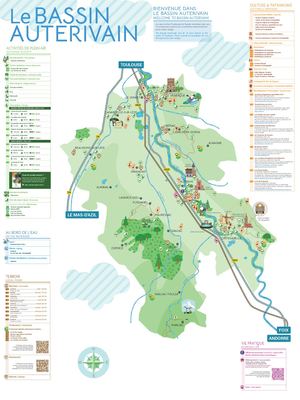 Carte touristique du Bassin Auterivain