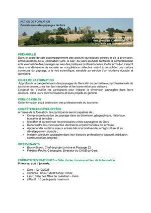 Connaissance des paysages du Gers
