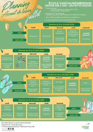 Planning Pe Juillet 2026