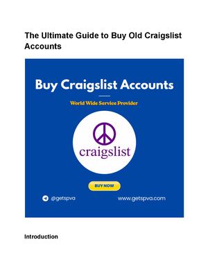 The Ultimate Guide To Buy Old Craigslist Accounts
