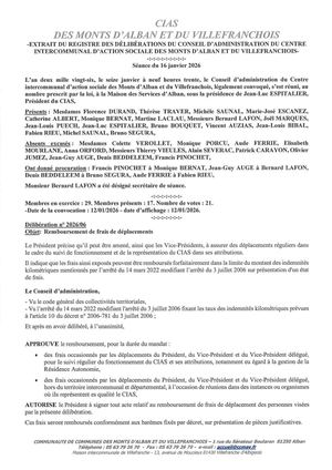 CIASdelib16012026 06 Remboursement De Frais De Déplacement