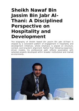 Sheikh Nawaf Bin Jassim Bin Jabr Al Thani From Qatar