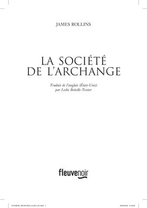 Extrait "La société de l'archange" - James Rollins