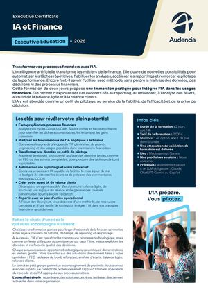 Executive course IA & Finance