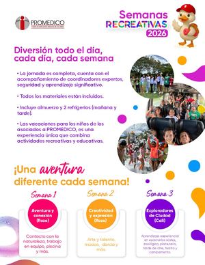 Cronograma Semanas Recreativas